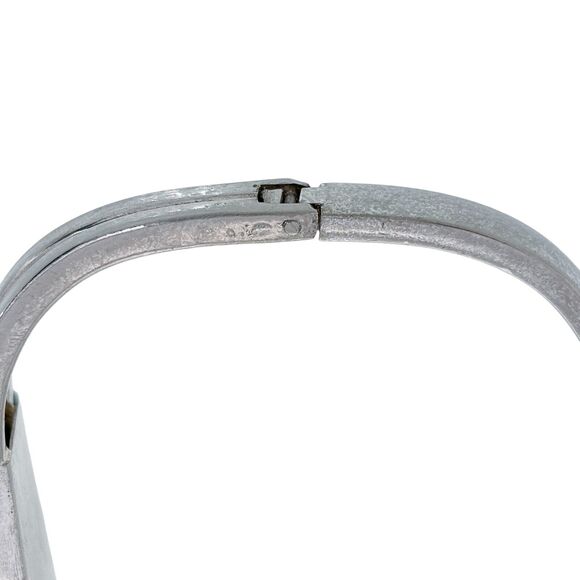 Vintage Sterling Silver 925 Aztec Calendar Magnesite Inlay Bracelet 6.5" - Picture 4 of 7